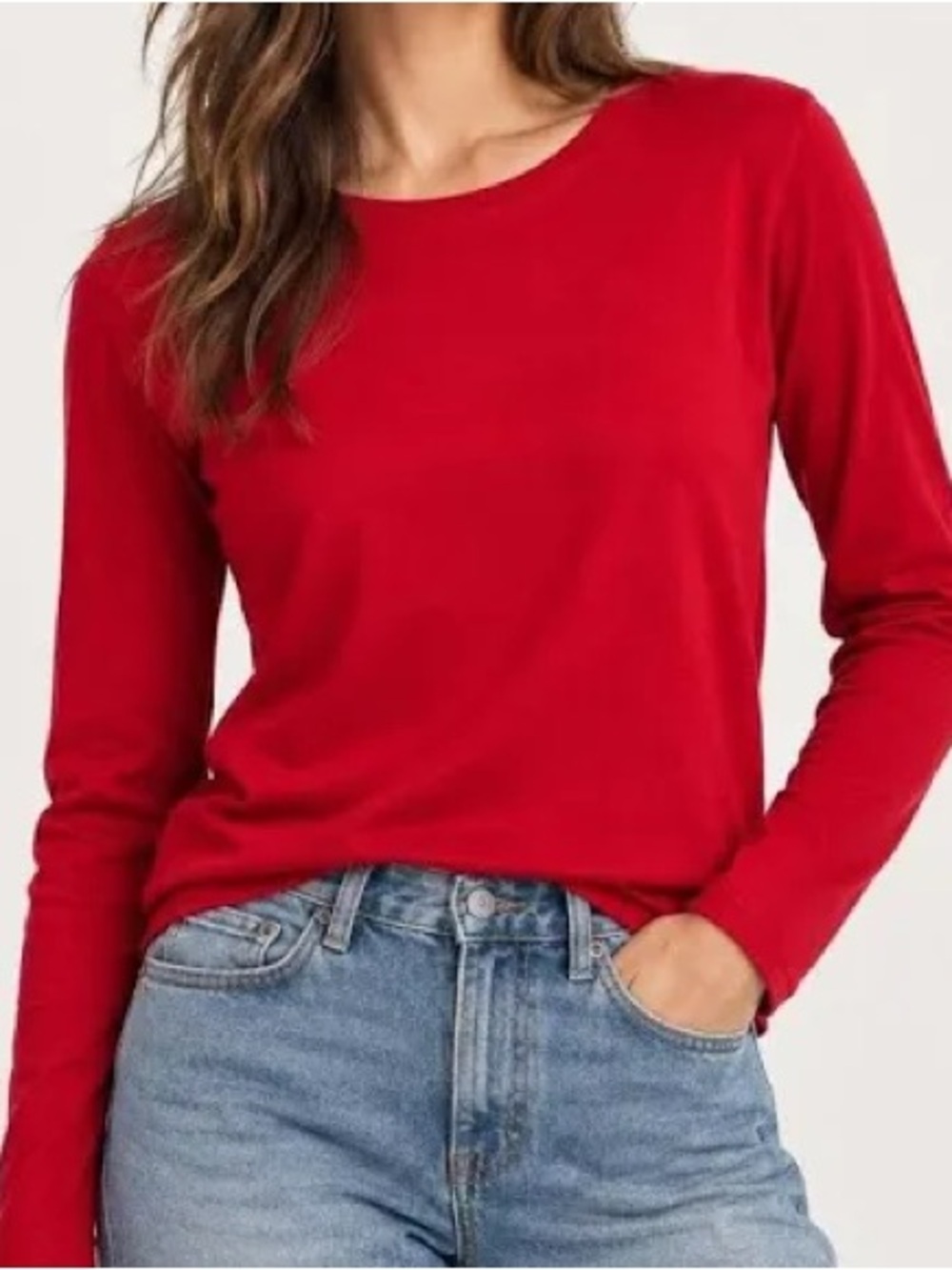 Banana republic red Long-Sleeve Crewneck